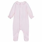 Baby Girls Pink & White Babygrow, 1, hi-res