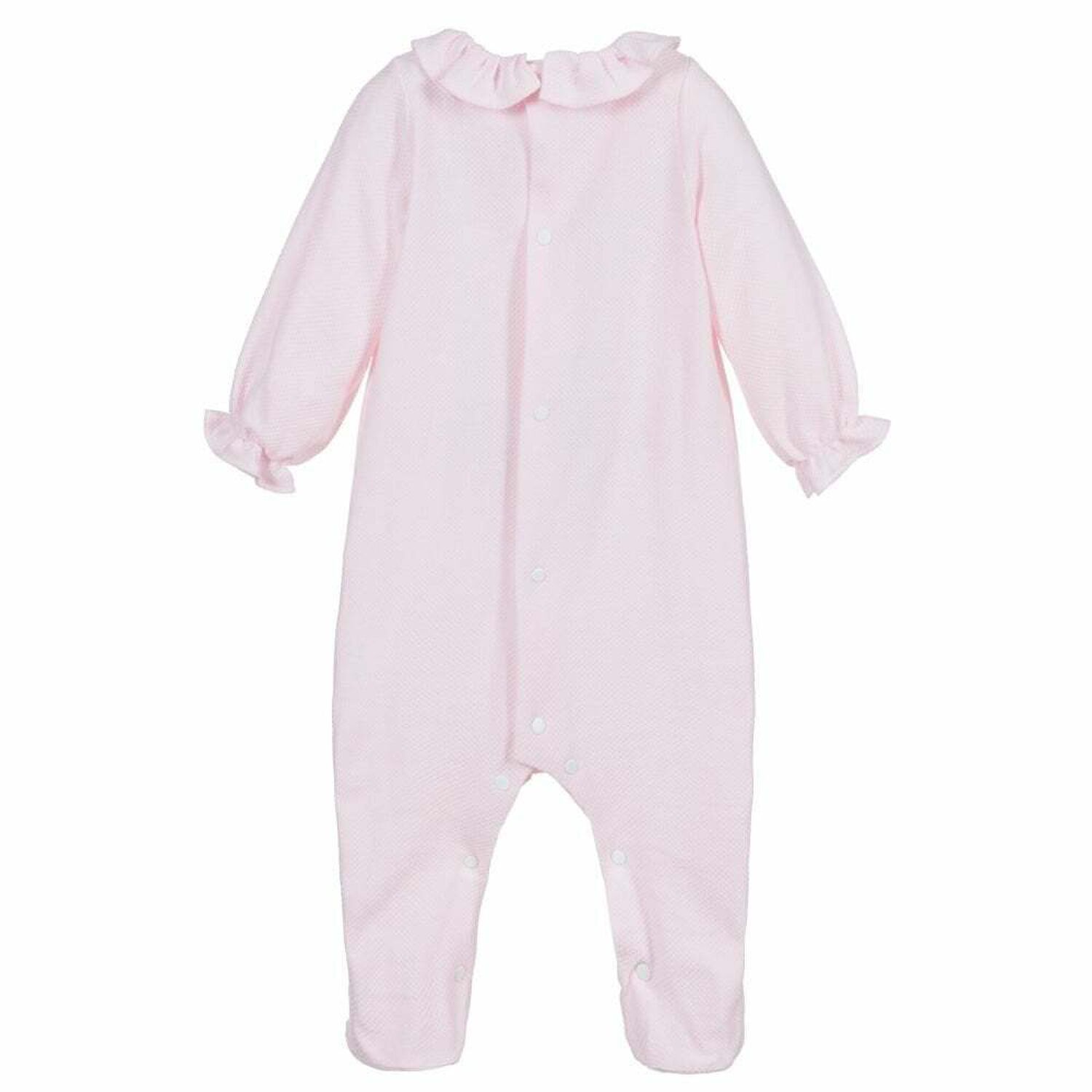 Baby Girls Pink & White Babygrow, 1, hi-res