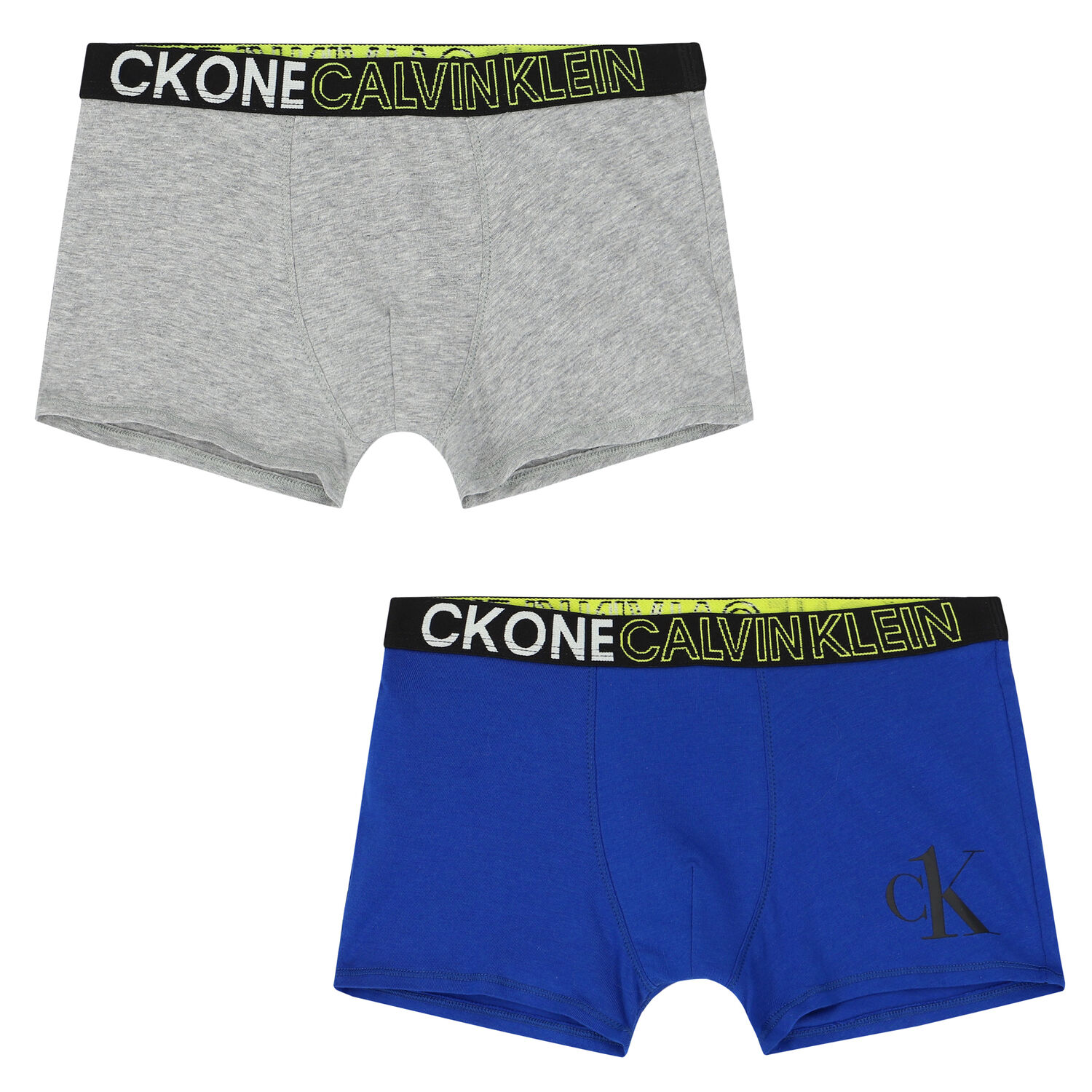 Boys Blue & Grey Logo Boxer Shorts ( 2-Pack ), 3, hi-res image number null