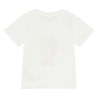 Younger Boys White Logo T-Shirt             , 1, hi-res