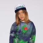 قبعة بشعار باللون الكحلي والأبيض للأولاد, 1, hi-res