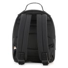 Black Faux Leather Backpack, 1, hi-res