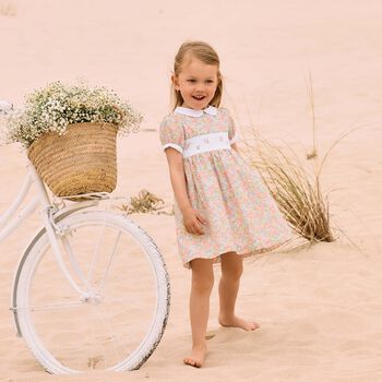Younger Girls Pink & White Floral Dress
