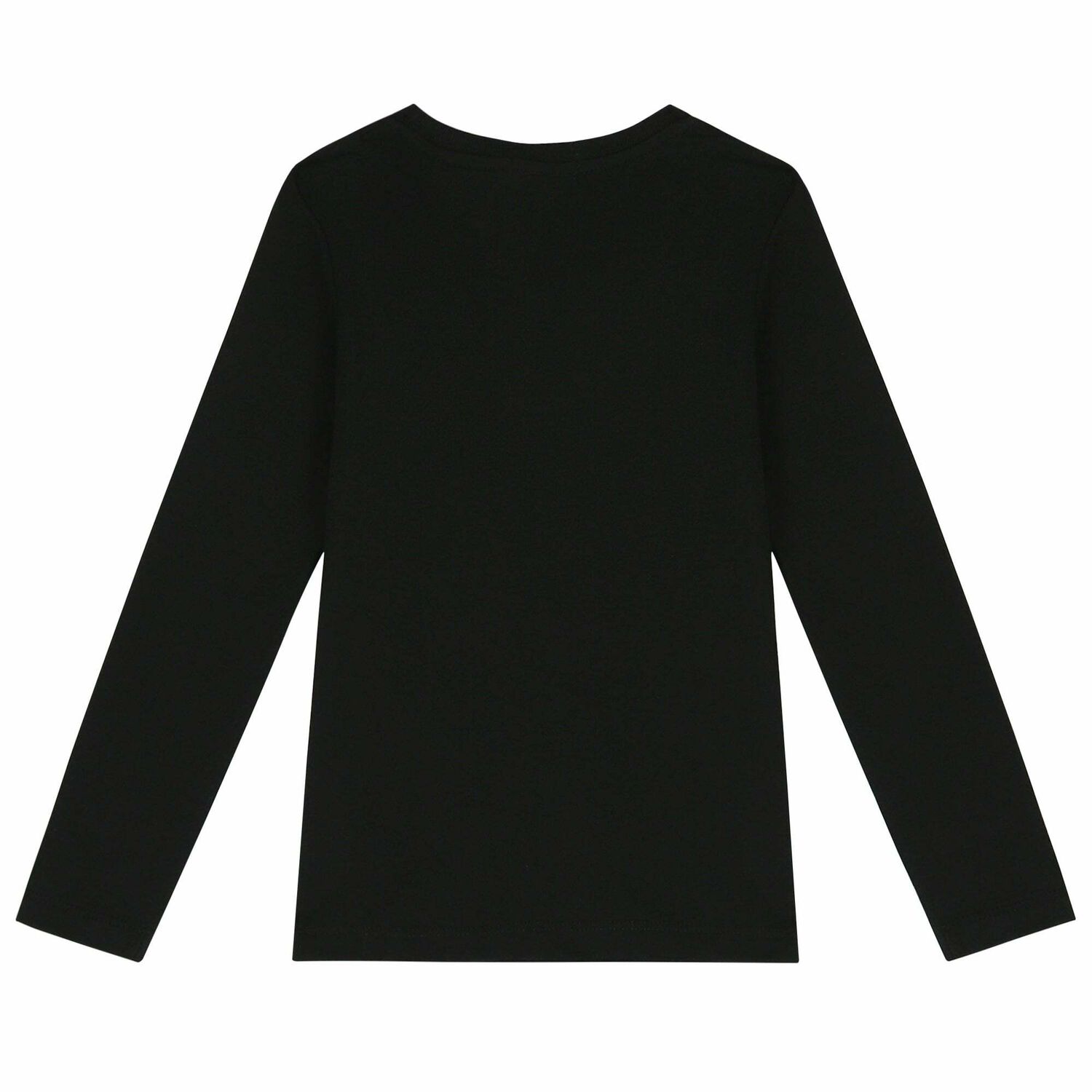 Girls Black Logo Top , 1, hi-res