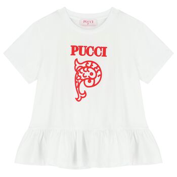 Girls White Logo T-Shirt