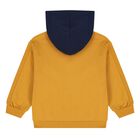 بدلة رياضية للأولاد الصغار مكونة من 3 قطع بتصميم دب تيدي، باللون العاجي والأصفر والأزرق الداكن, 1, hi-res