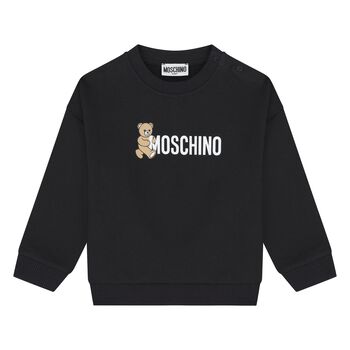 Younger Black Teddy Bear Logo Sweatshirt
