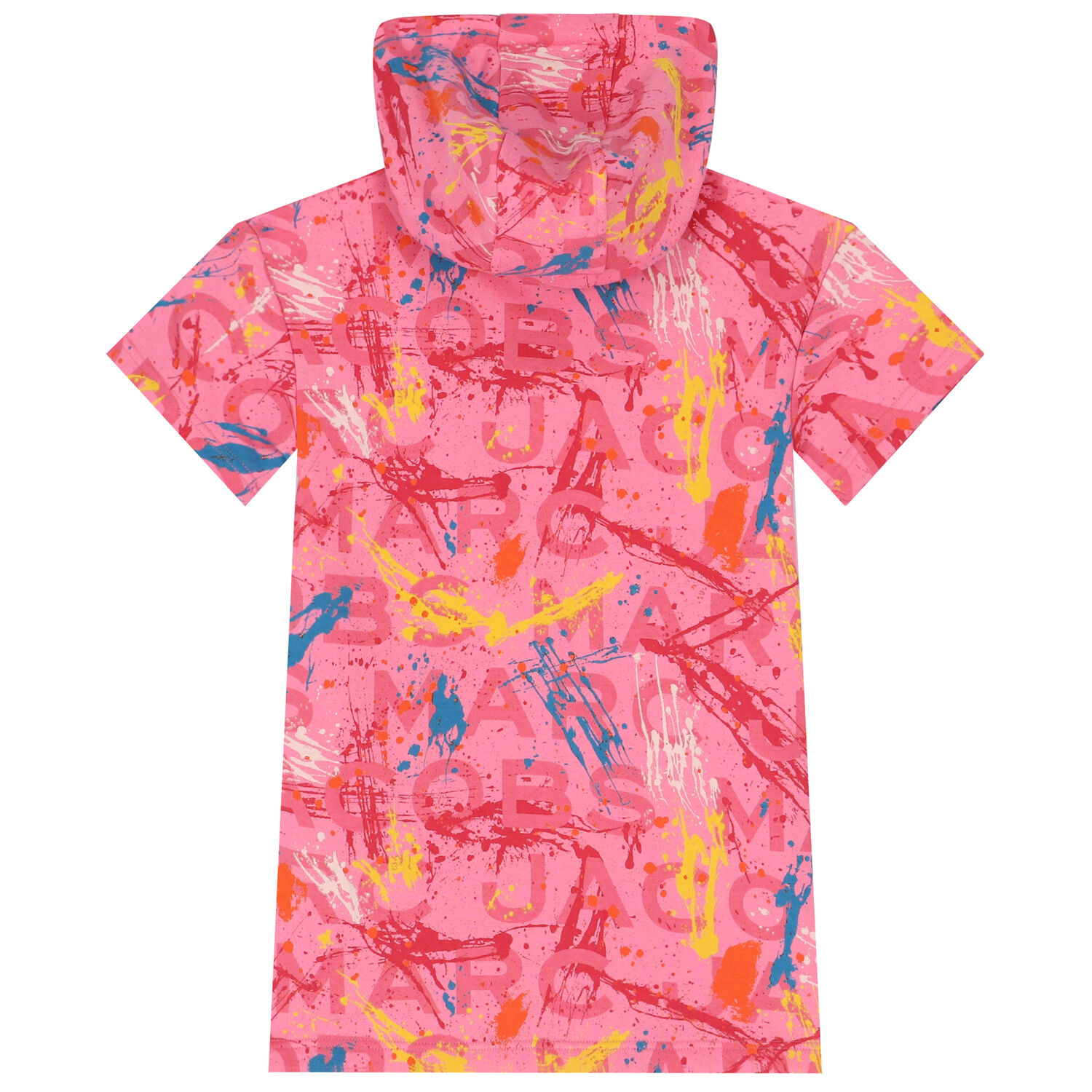 فستان هودى بنات بالشعار باللون الزهرى, 1, hi-res image number null