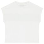 Girls White Logo T-Shirt, 2, hi-res