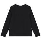 Boys Black Logo Sweatshirt, 1, hi-res