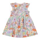 Younger Girls Pink Flower Dress, 1, hi-res