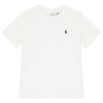 Ralph Lauren Boys White Logo T-Shirt, 1 Boys White Logo T-Shirt