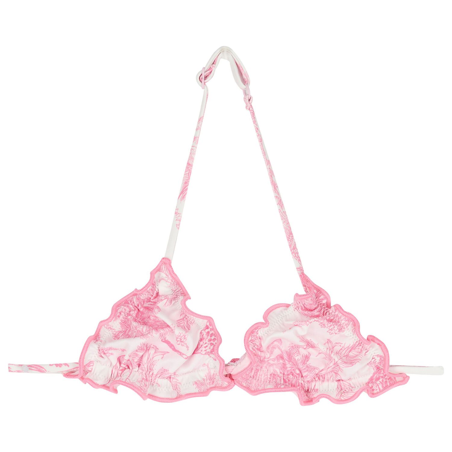 Girls Pink & White Jungle Bikini, 1, hi-res