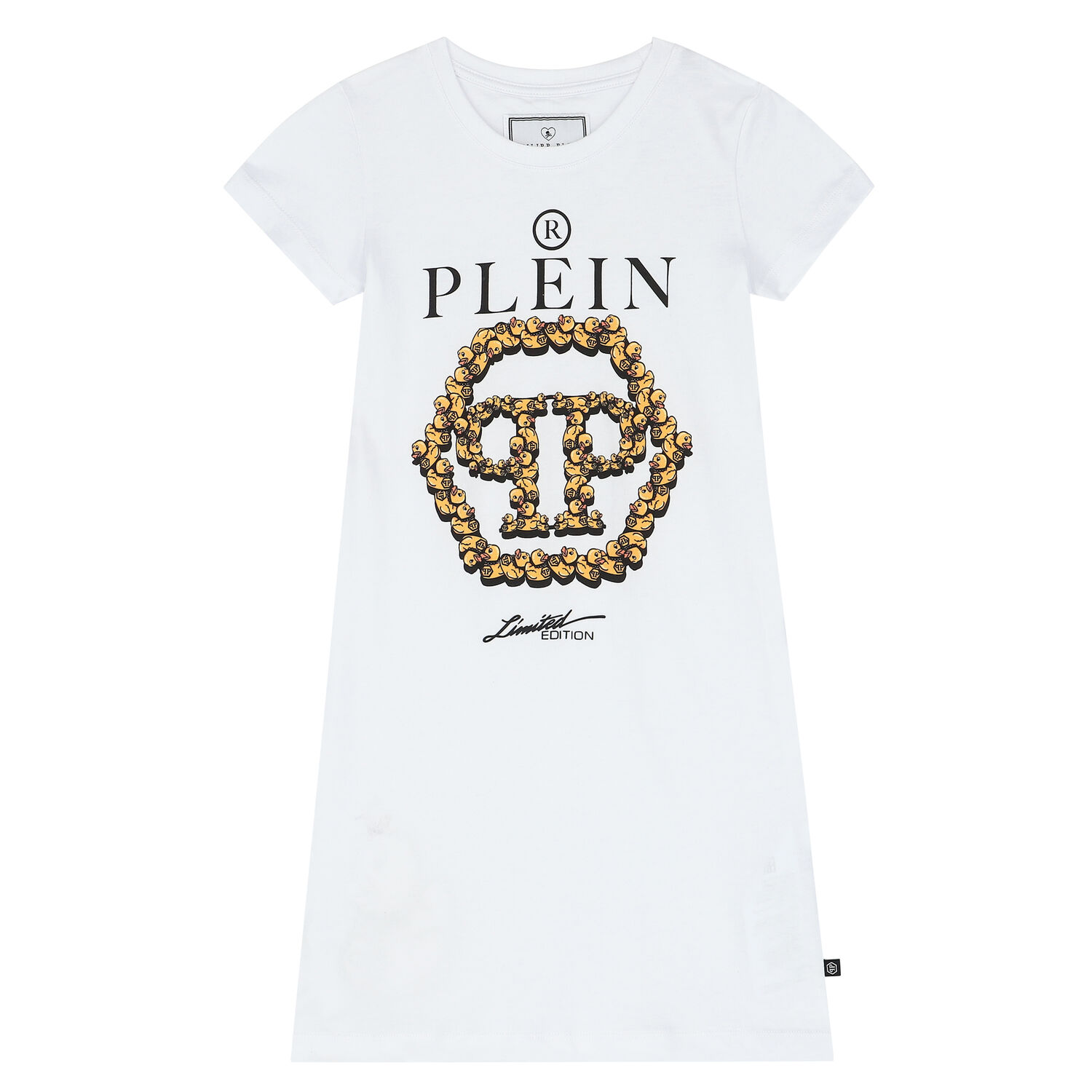 فستان بالشعار باللون الأبيض, 2, hi-res