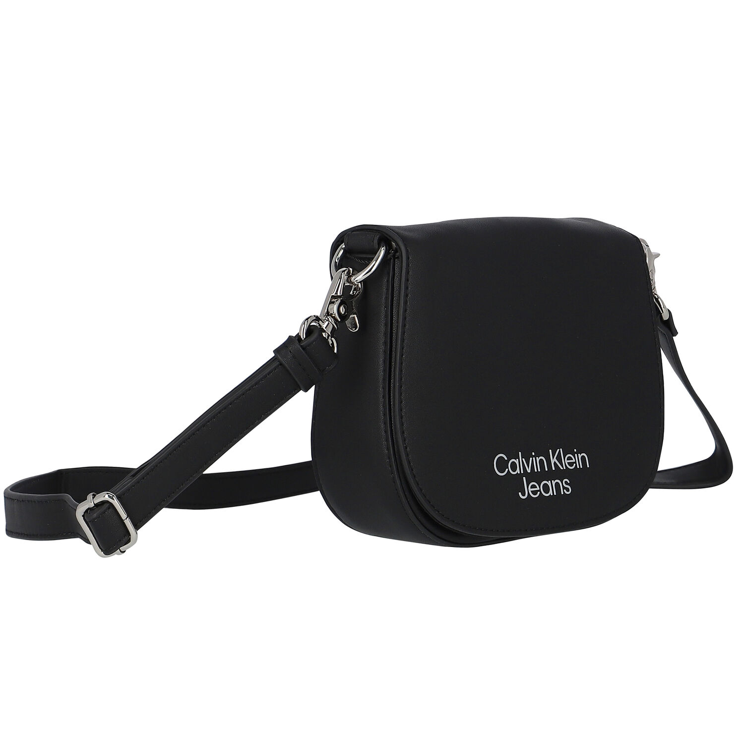 حقيبة كتف بالشعار باللون الأسود للبنات, 1, hi-res