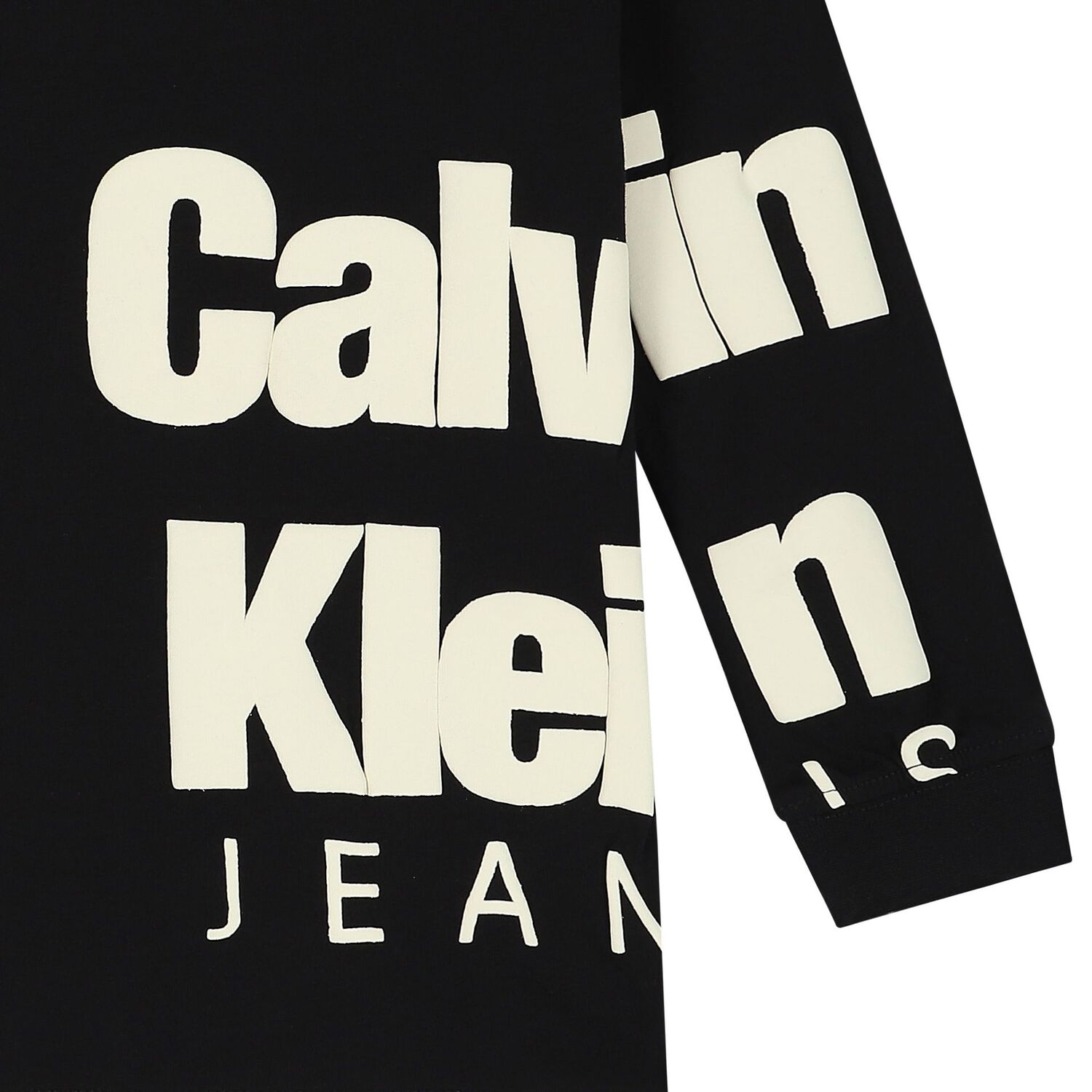 توب أولاد بأكمام بالشعار باللون الأسود, 1, hi-res