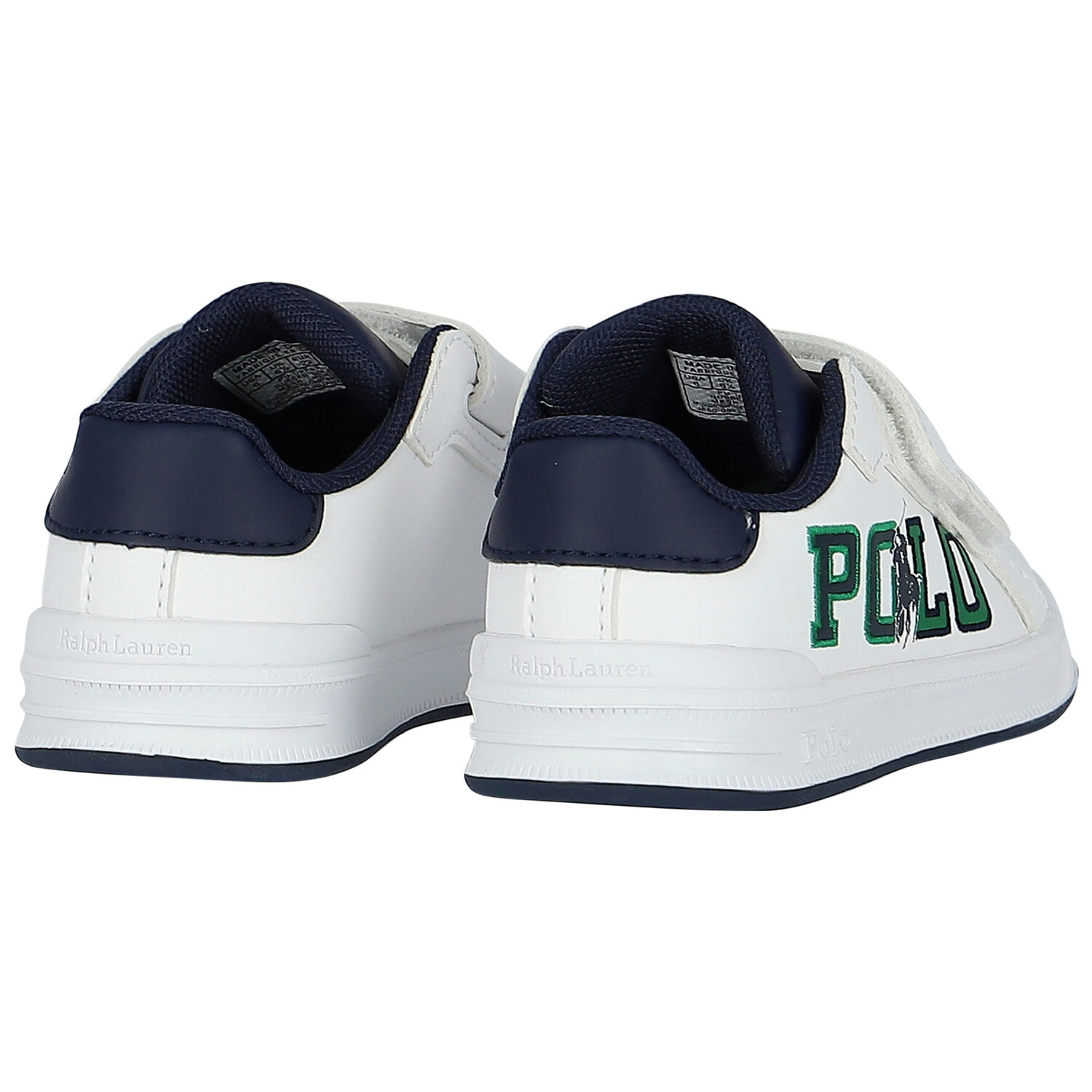 حذاء أولاد رياضي بالشعار باللون الأبيض, 1, hi-res