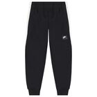 Boys Black & Ivory Logo Joggers, 1, hi-res