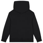 Black & Ivory Logo Hooded Top, 2, hi-res
