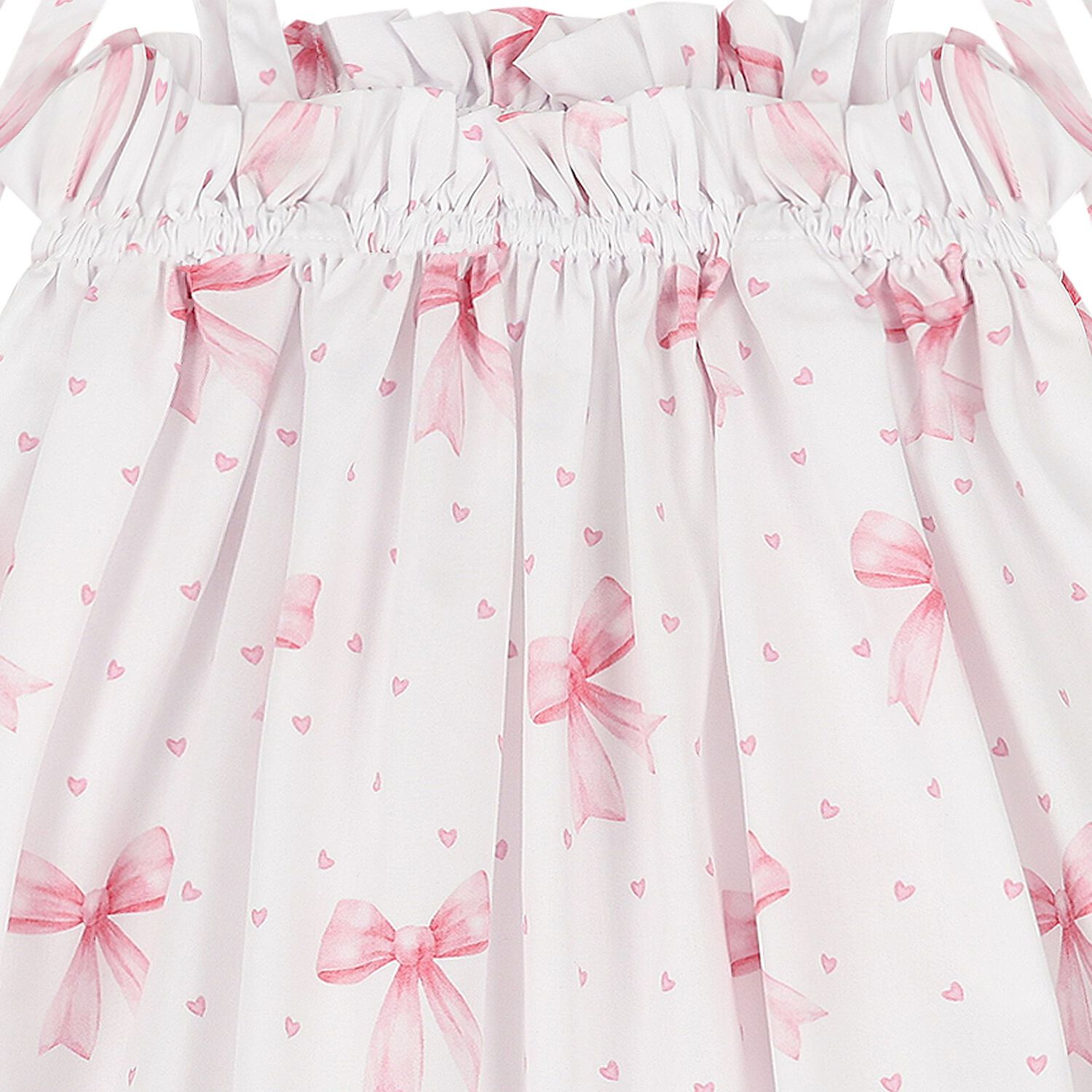 Girls White & Pink Sea Shell Beach Dress, 1, hi-res