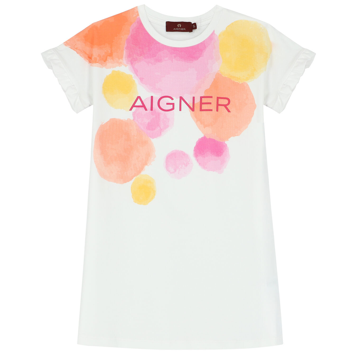Girls White Logo Dress, 2, hi-res image number null