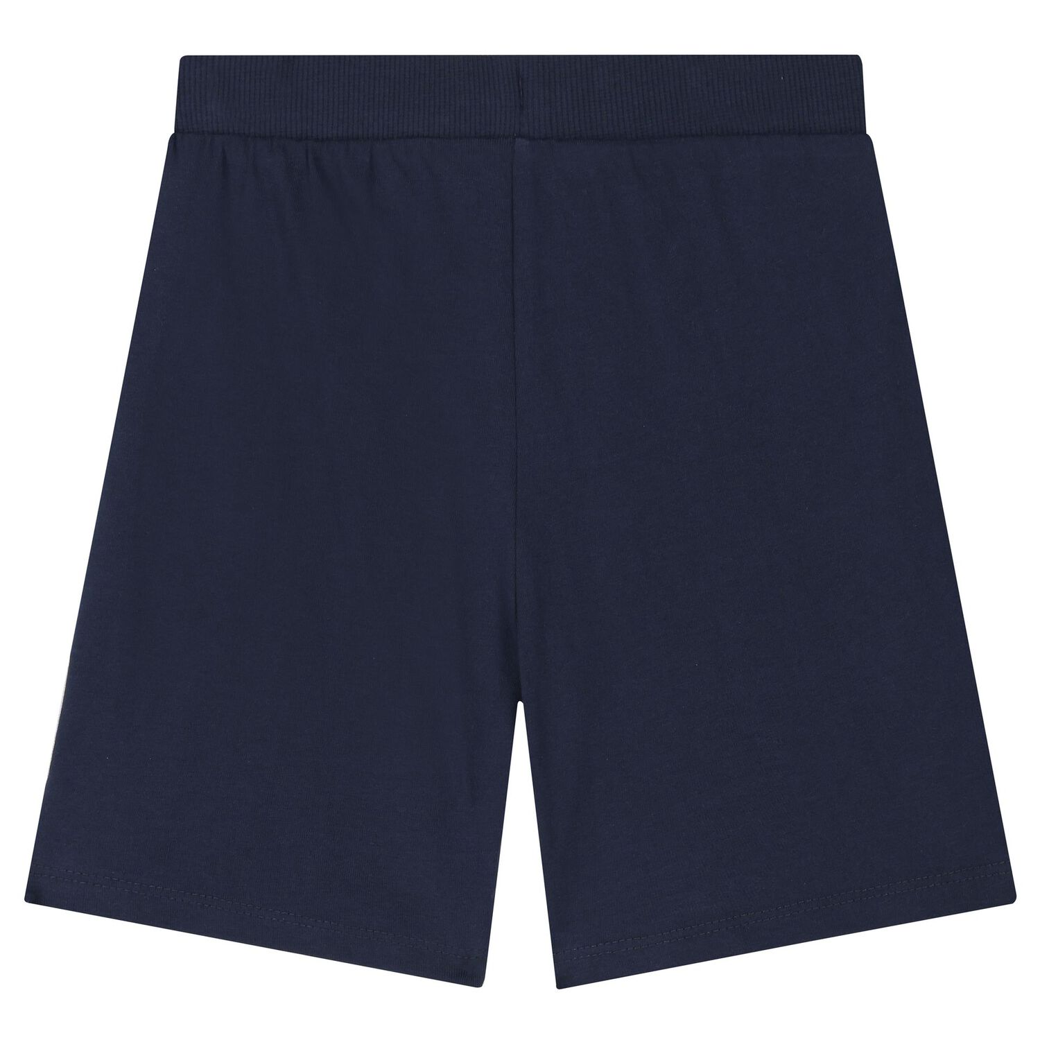Boys White & Navy Blue Shorts Set, 1, hi-res