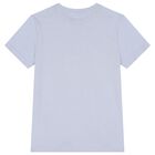 Boys Mini Me Blue Logo T-Shirt, 13, hi-res
