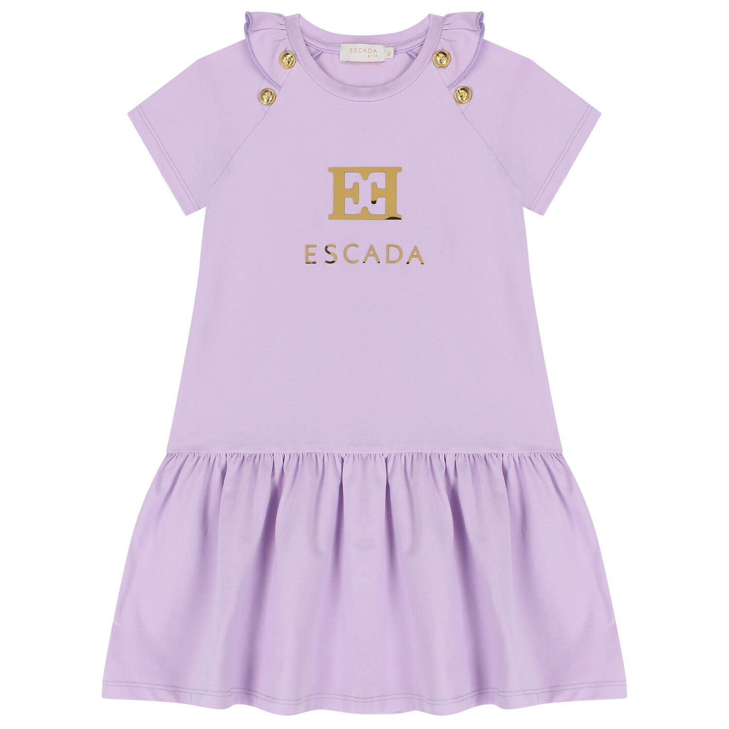 Girls Purple Logo Dress, 1, hi-res
