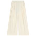 Girls Ivory Logo Trousers, 2, hi-res
