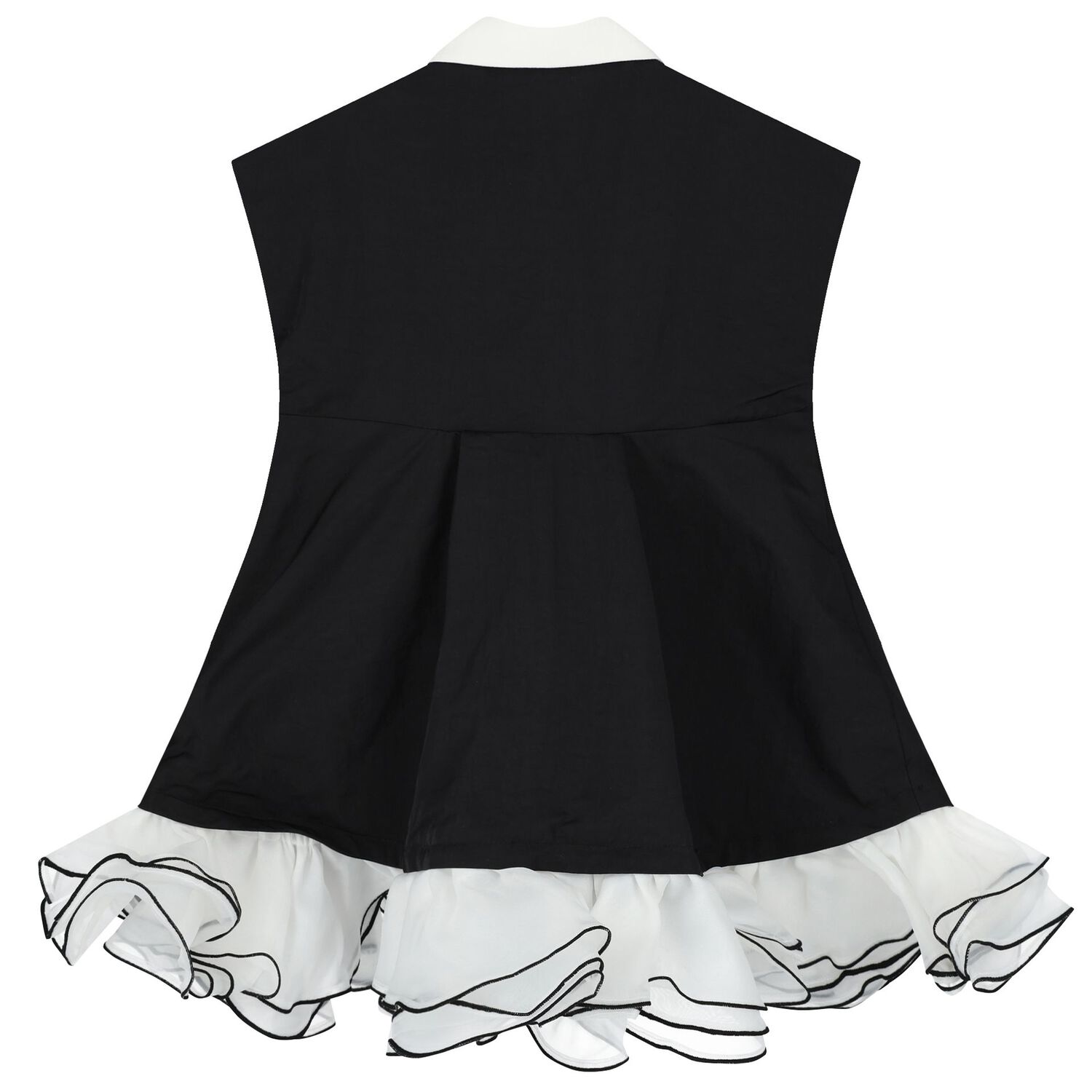 فستان بنات بالشعار باللون الأبيض و الأسود, 1, hi-res