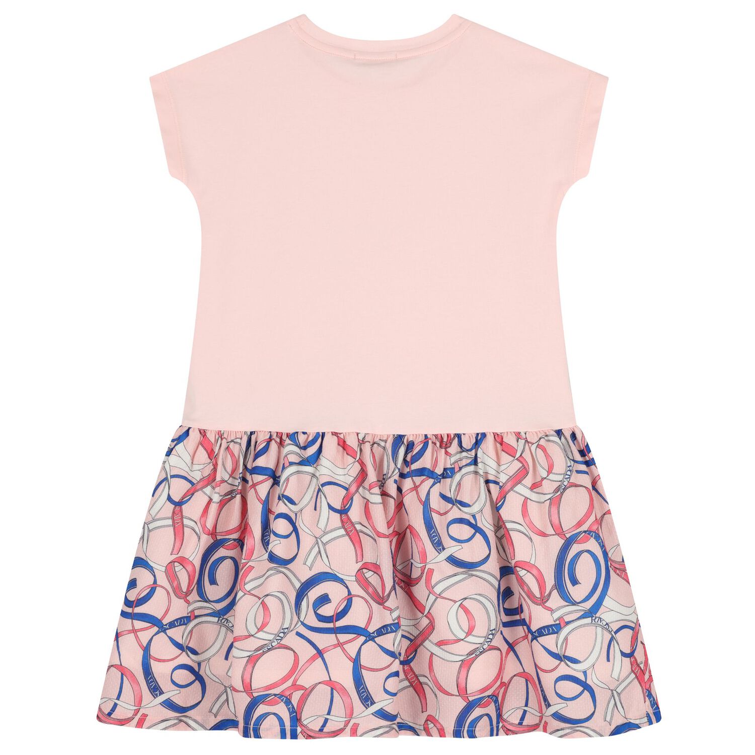 فستان بنات بالشعار باللون الوردى , 2, hi-res