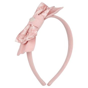 Girls Pink Floral Headband