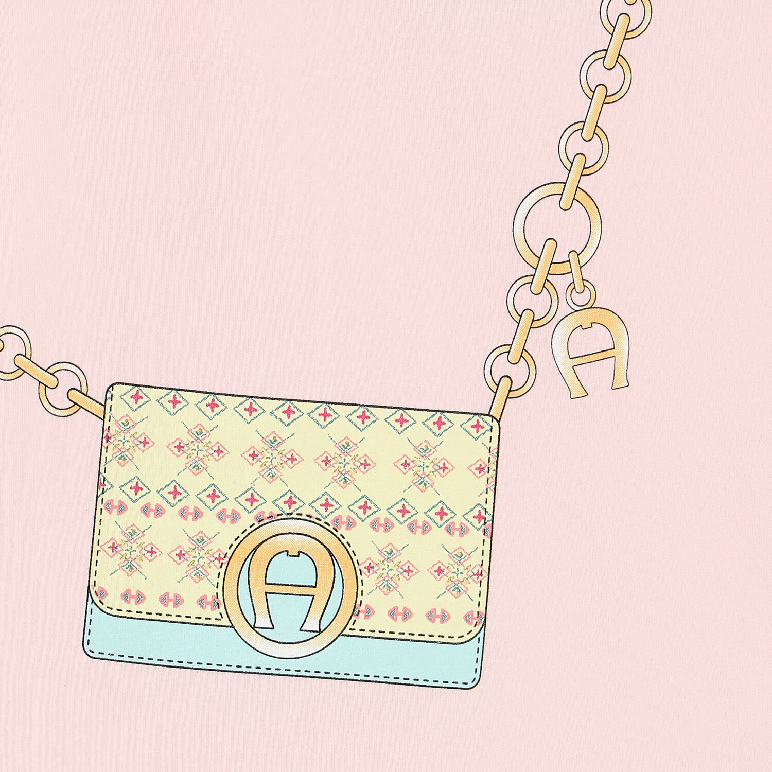 Younger Girls Pink Logo Bag T-Shirt, 1, hi-res