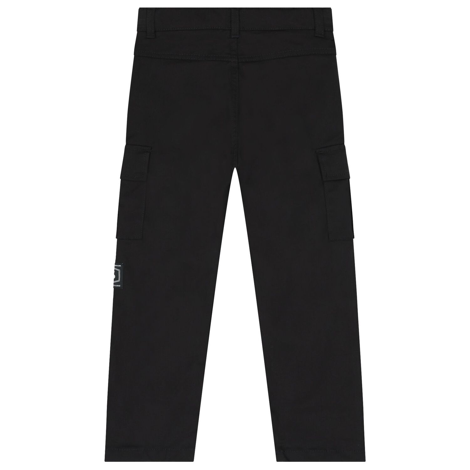 Boys Black Logo Trousers, 1, hi-res