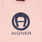 Girls Pink & Navy Logo T-Shirt, 3, hi-res