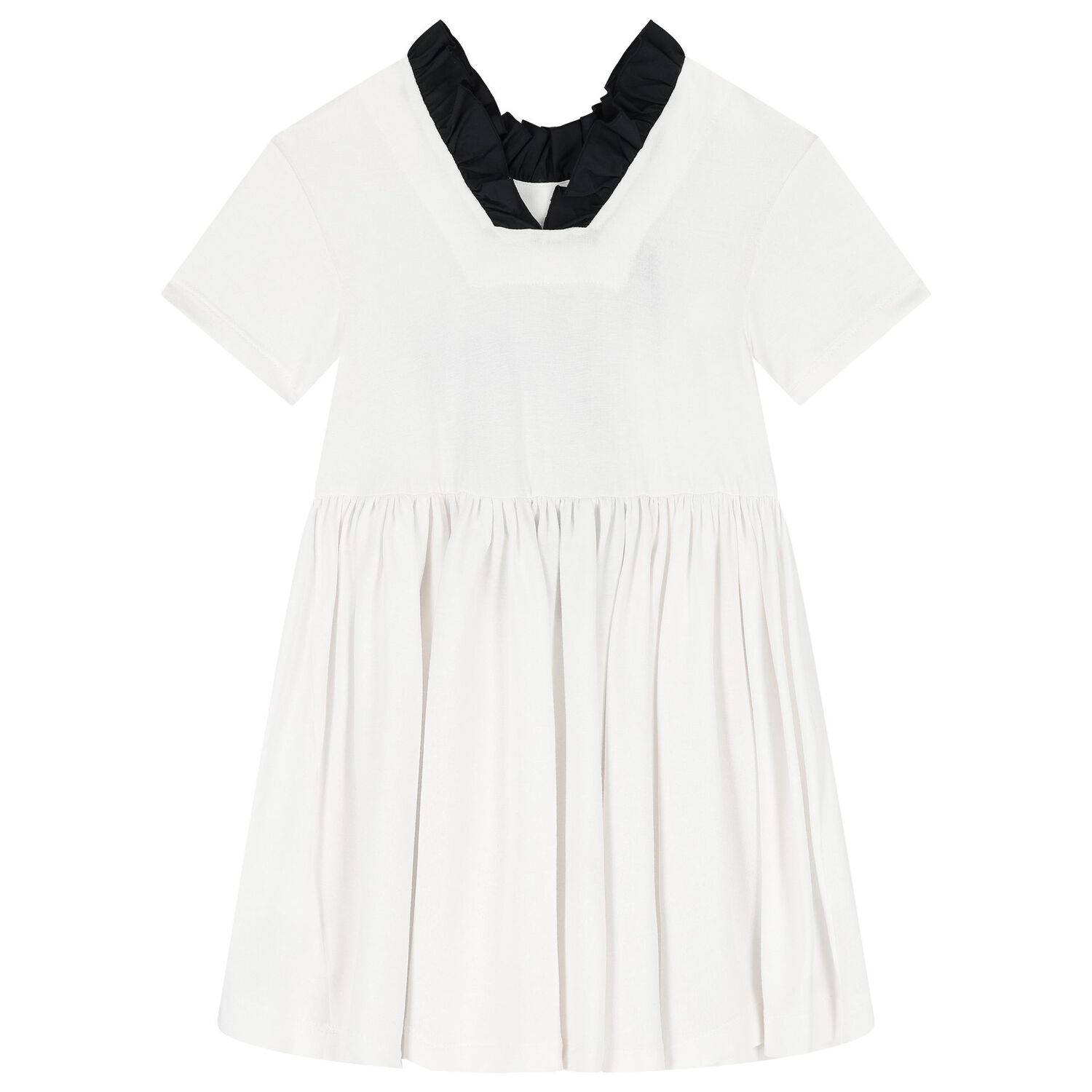 Girls White Logo Floral Dress, 1, hi-res image number null