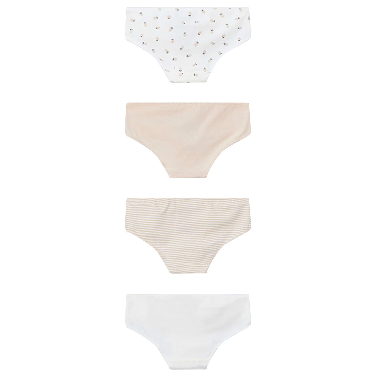 Girls Pink & White Briefs (4 Pack) , 1, hi-res image number null