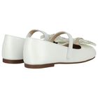 حذاء بنات باليرينا باللون العاجي, 1, hi-res