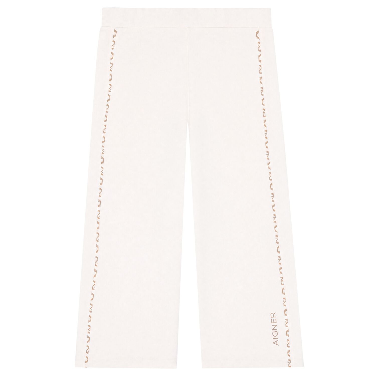 Girls Ivory Logo Trousers, 1, hi-res