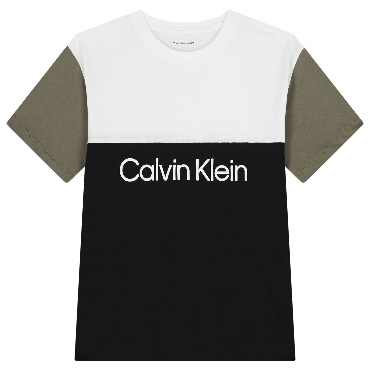 تي شيرت بشعار أبيض وأسود للأولاد, 1, hi-res