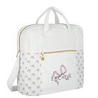 Baby Girls White Logo Bow Changing Bag, 1, hi-res