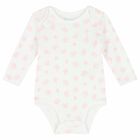 Baby Girls White & Pink Bodysuit, 1, hi-res