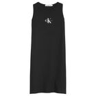 فستان بالشعار باللون الأسود, 1, hi-res