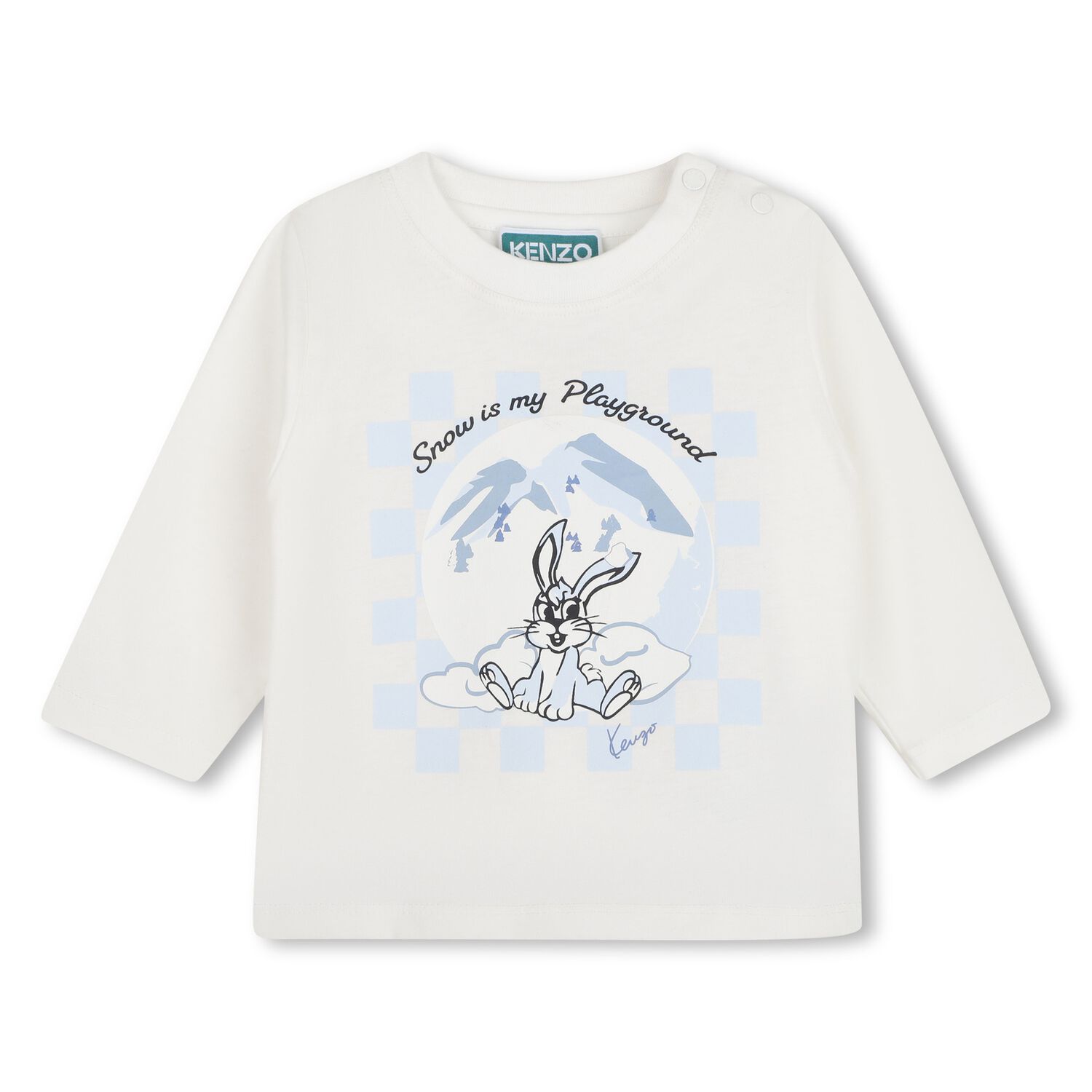 Younger Boys Ivory Bunny Long Sleeve Top, 1, hi-res