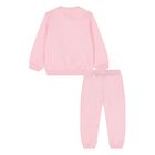 Younger Girls Pink Teddy Bear Logo Tracksuit , 5, hi-res