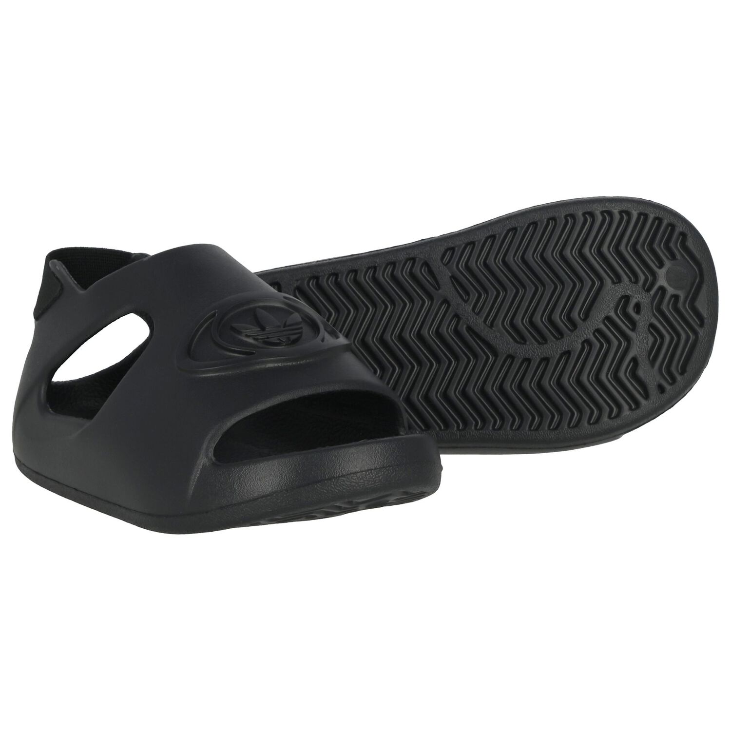 Younger Boys Black Campus Sliders, 2, hi-res