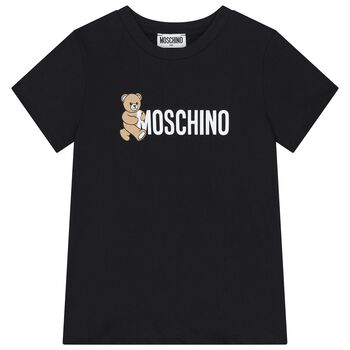 Black Teddy Bear Logo T-Shirt