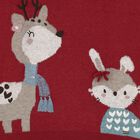 Younger Girls Red Knitted Jumper Dress, 1, hi-res