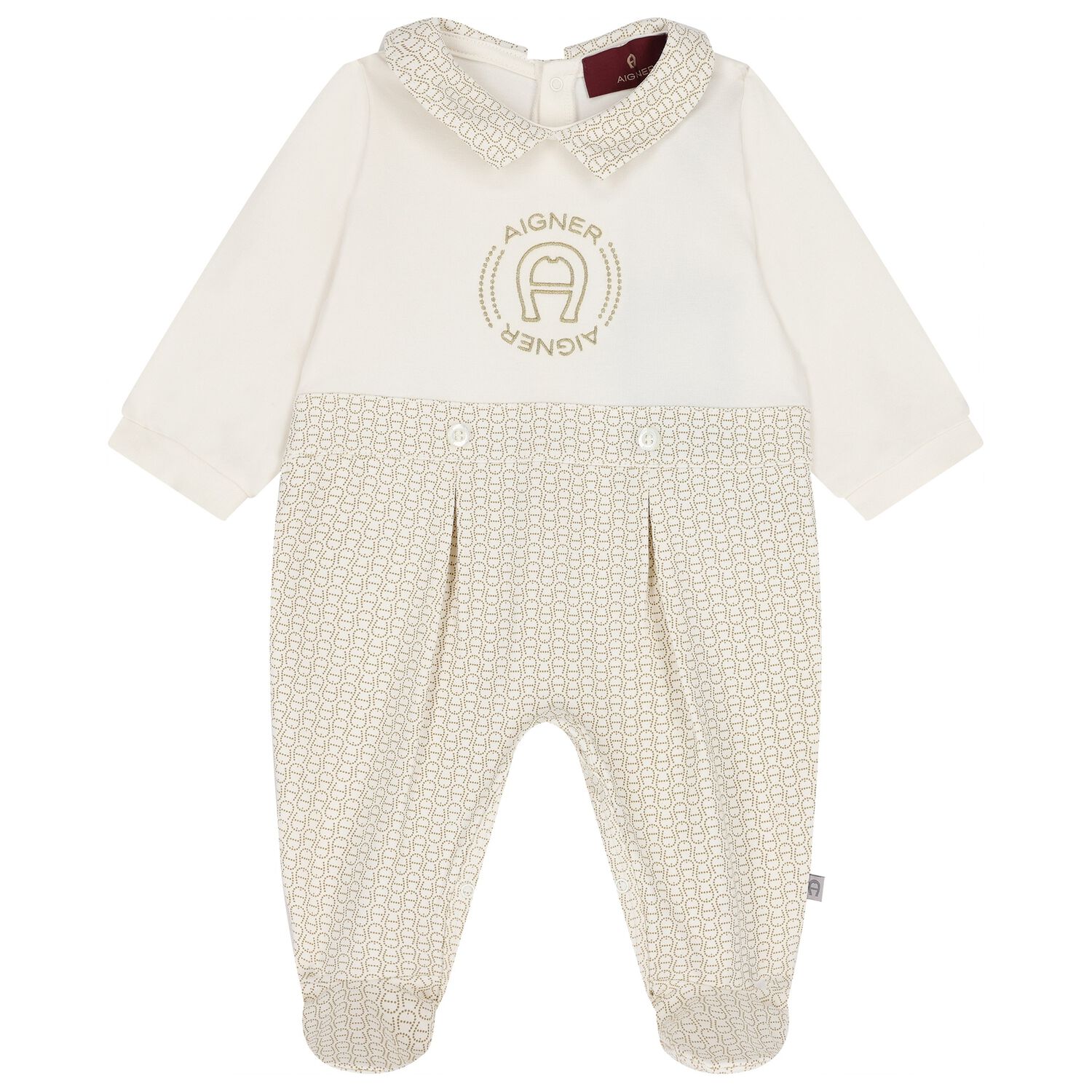 Ivory Logo Babygrow, 1, hi-res