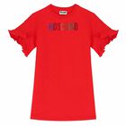 Girls Red Logo Dress, 2, hi-res